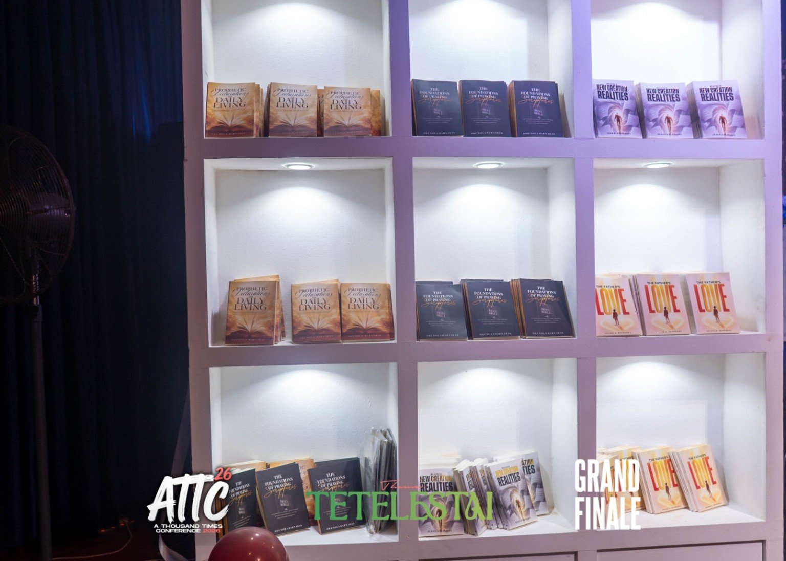Books prepared for readers at the Grand Finale