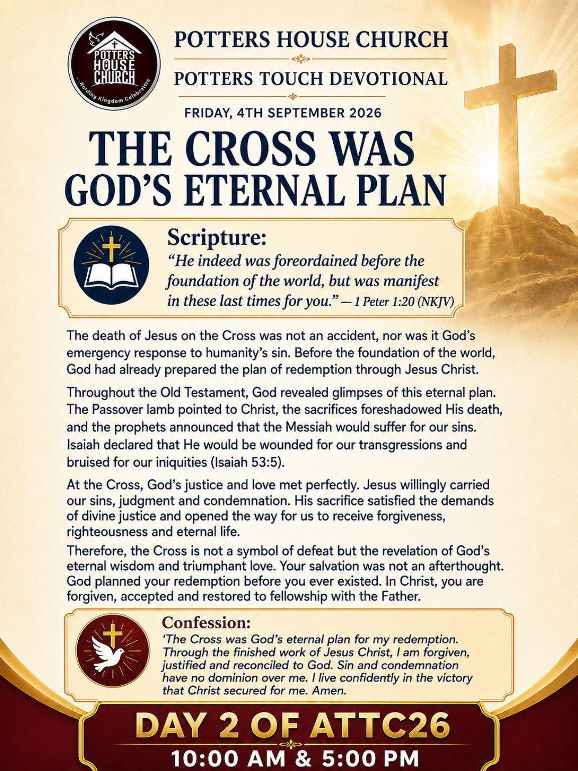 The Cross Was God’s Eternal Plan devotional design