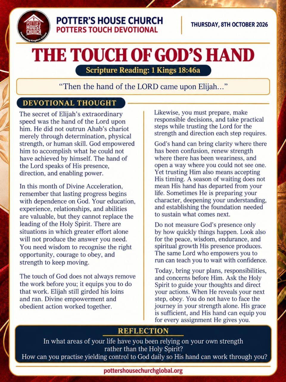 The Touch of God’s Hand devotional design