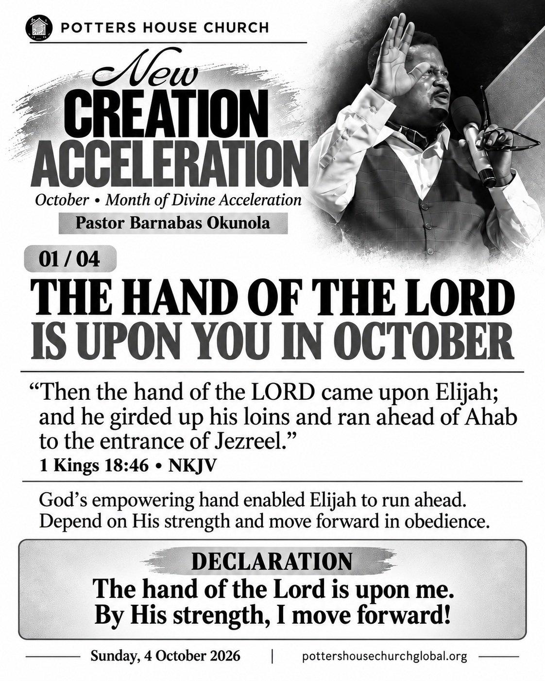 New Creation Acceleration sermon carousel — point 1 of 4